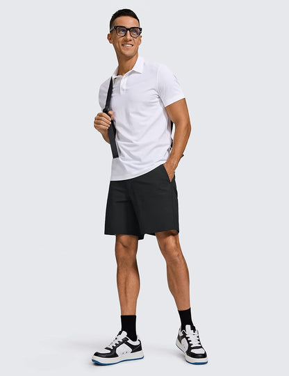 All Day Comfy Golf Shorts 7"/9" | Decent Stretch, Wrinkle-Resistant, Casual, Flat Front, Pockets, for Men