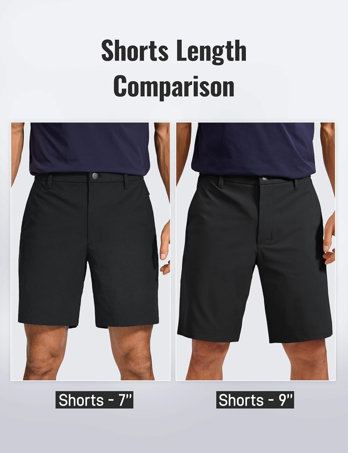 All Day Comfy Golf Shorts 7"/9" | Decent Stretch, Wrinkle-Resistant, Casual, Flat Front, Pockets, for Men