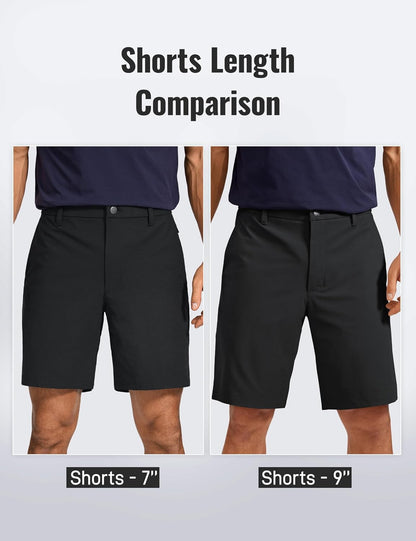 All Day Comfy Golf Shorts 7"/9" | Decent Stretch, Wrinkle-Resistant, Casual, Flat Front, Pockets, for Men