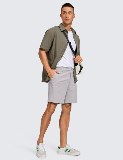 All Day Comfy Golf Shorts 7"/9" | Decent Stretch, Wrinkle-Resistant, Casual, Flat Front, Pockets, for Men