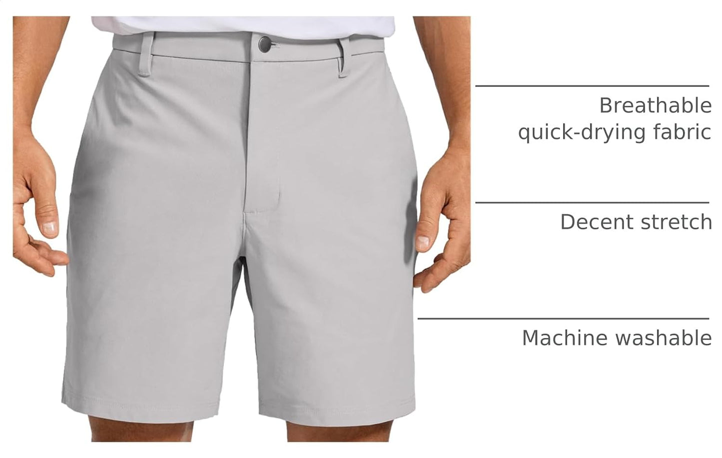 All Day Comfy Golf Shorts 7"/9" | Decent Stretch, Wrinkle-Resistant, Casual, Flat Front, Pockets, for Men