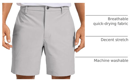 All Day Comfy Golf Shorts 7"/9" | Decent Stretch, Wrinkle-Resistant, Casual, Flat Front, Pockets, for Men