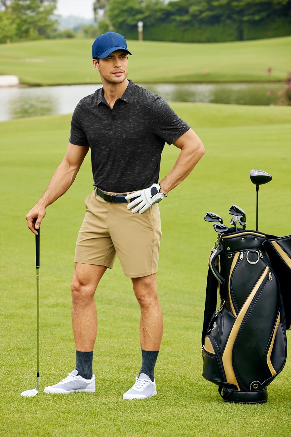 All Day Comfy Golf Shorts 7"/9" | Decent Stretch, Wrinkle-Resistant, Casual, Flat Front, Pockets, for Men