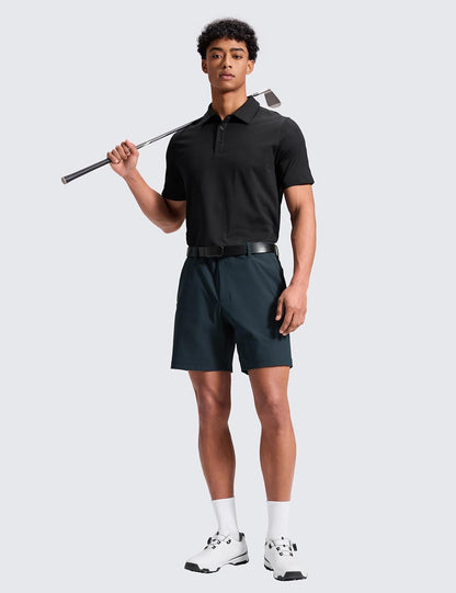 All Day Comfy Golf Shorts 7"/9" | Decent Stretch, Wrinkle-Resistant, Casual, Flat Front, Pockets, for Men