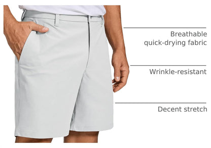 All Day Comfy Golf Shorts 7"/9" | Decent Stretch, Wrinkle-Resistant, Casual, Flat Front, Pockets, for Men