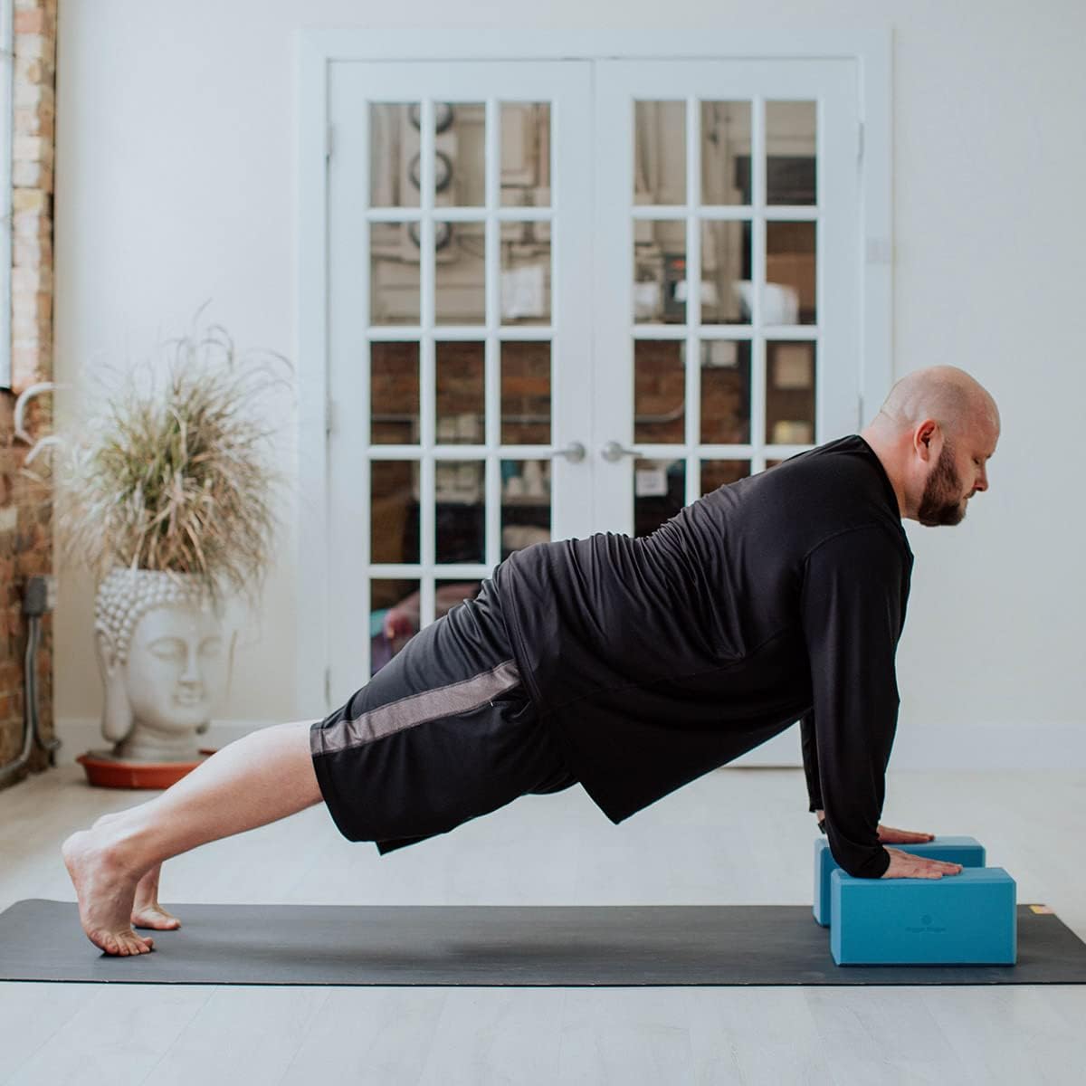 5 in. Big Foam Yoga Block - Extra Large Size, Dense Foam, Reliable Support, Beveled Edges for Comfort, Great if You're Taller or Less Flexible