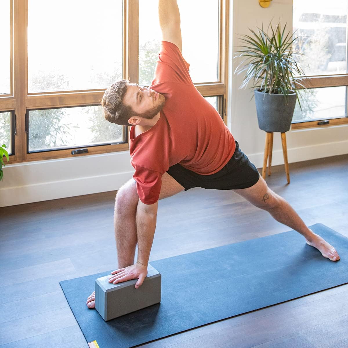 5 in. Big Foam Yoga Block - Extra Large Size, Dense Foam, Reliable Support, Beveled Edges for Comfort, Great if You're Taller or Less Flexible