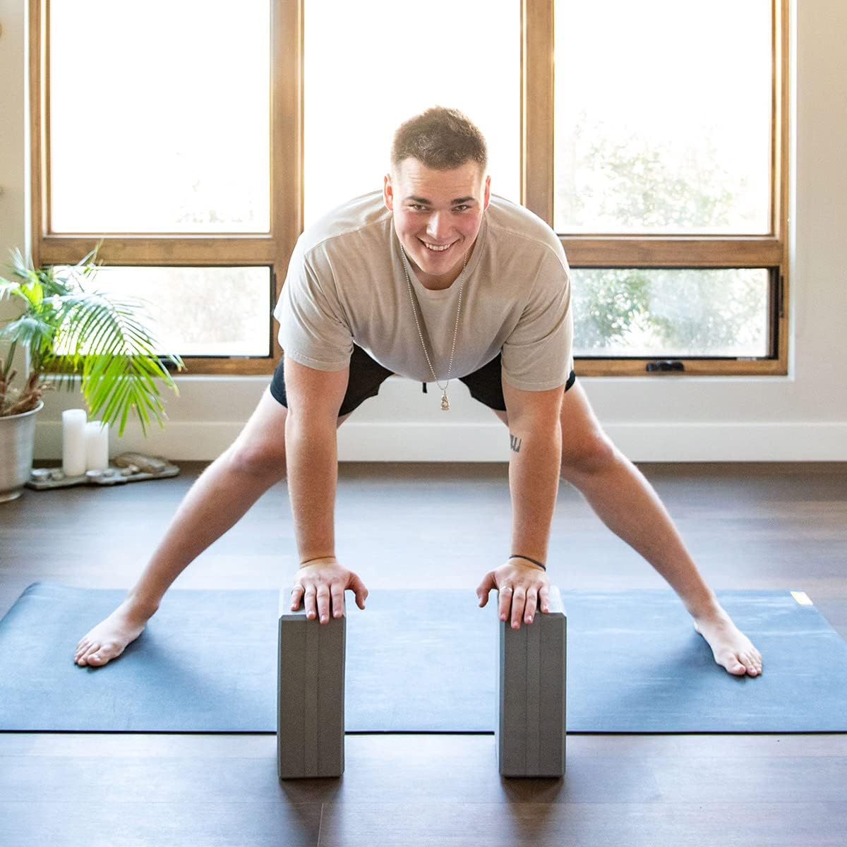 5 in. Big Foam Yoga Block - Extra Large Size, Dense Foam, Reliable Support, Beveled Edges for Comfort, Great if You're Taller or Less Flexible