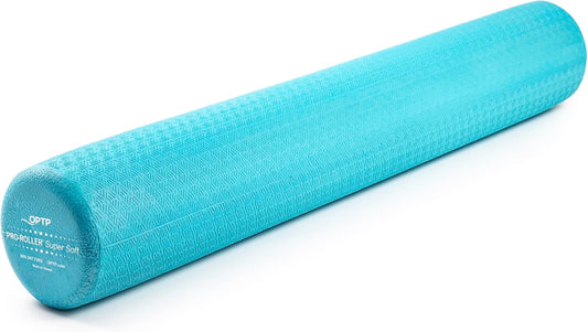 PRO-Roller Super Soft Density Foam Roller – Round, Light Blue, 36"x 6" | Low density foam roller for exercise, gentle massage, and physical therapy, gentle, forgiving compression, 36" x 6" round