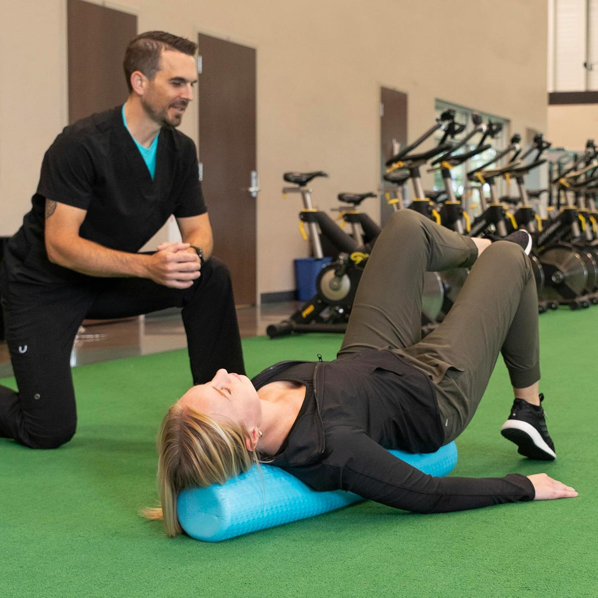 PRO-Roller Super Soft Density Foam Roller – Round, Light Blue, 36"x 6" | Low density foam roller for exercise, gentle massage, and physical therapy, gentle, forgiving compression, 36" x 6" round