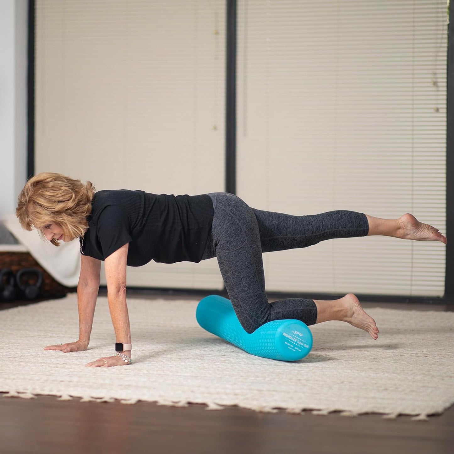 PRO-Roller Super Soft Density Foam Roller – Round, Light Blue, 36"x 6" | Low density foam roller for exercise, gentle massage, and physical therapy, gentle, forgiving compression, 36" x 6" round