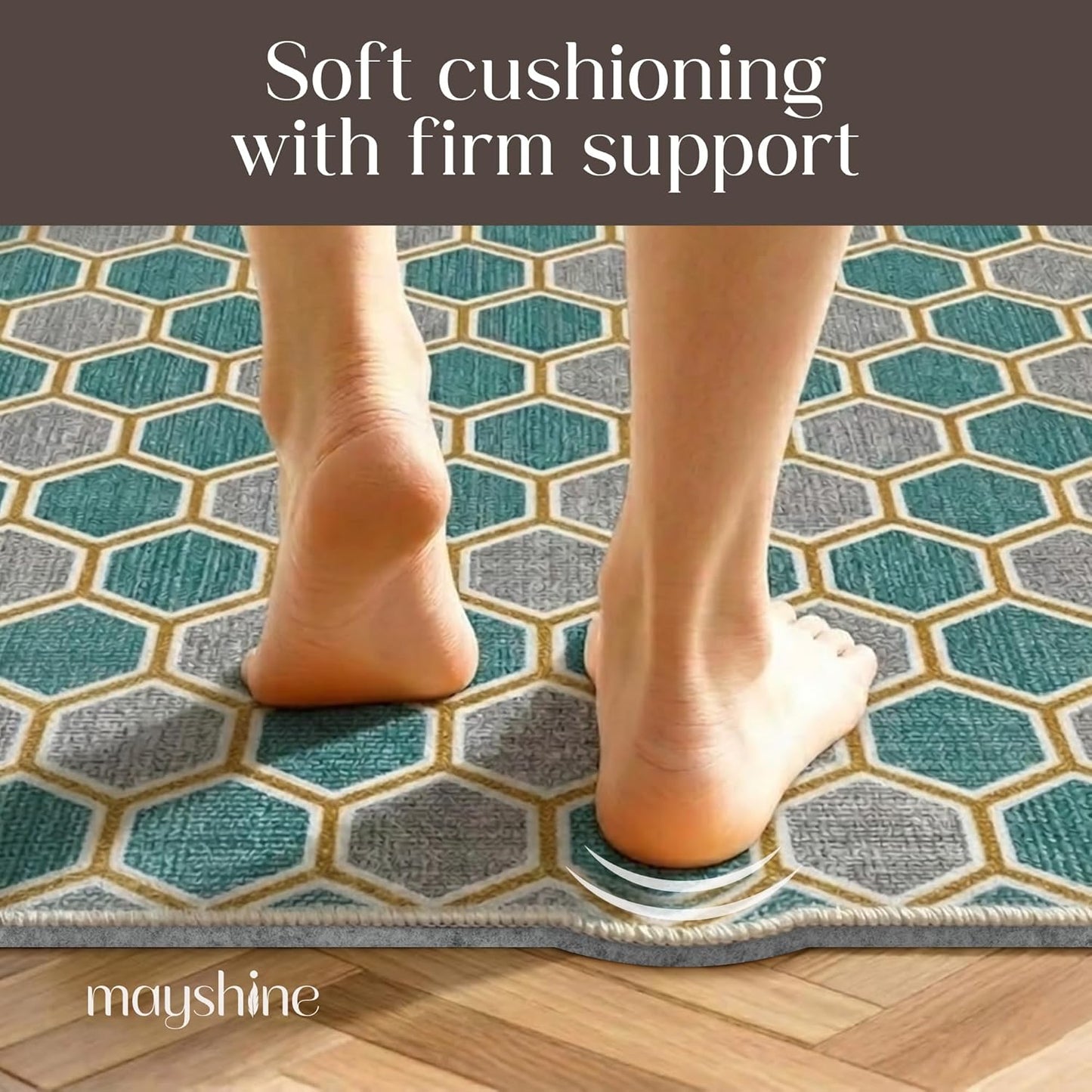 Non Slip Area Rug Gripper 2x3 Feet, Rug Gripper for Hardwood Floors, Laminate, Vinyl, Stone & Tile, Anti Slip Area Rug Pad for Under Rugs