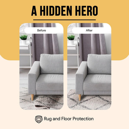 Non Slip Area Rug Gripper 2x3 Feet, Rug Gripper for Hardwood Floors, Laminate, Vinyl, Stone & Tile, Anti Slip Area Rug Pad for Under Rugs