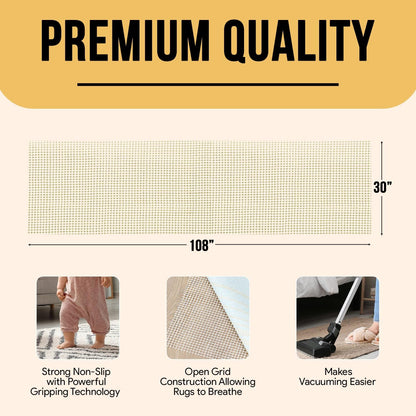 Non Slip Area Rug Gripper 2x3 Feet, Rug Gripper for Hardwood Floors, Laminate, Vinyl, Stone & Tile, Anti Slip Area Rug Pad for Under Rugs