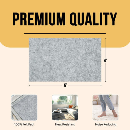 Non Slip Area Rug Gripper 2x3 Feet, Rug Gripper for Hardwood Floors, Laminate, Vinyl, Stone & Tile, Anti Slip Area Rug Pad for Under Rugs