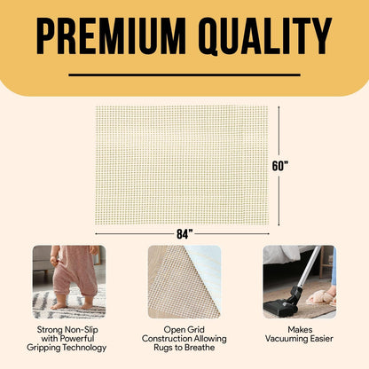 Non Slip Area Rug Gripper 2x3 Feet, Rug Gripper for Hardwood Floors, Laminate, Vinyl, Stone & Tile, Anti Slip Area Rug Pad for Under Rugs