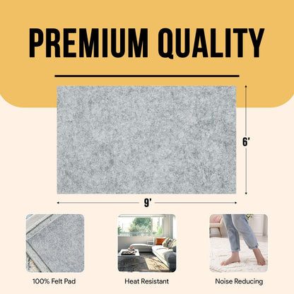 Non Slip Area Rug Gripper 2x3 Feet, Rug Gripper for Hardwood Floors, Laminate, Vinyl, Stone & Tile, Anti Slip Area Rug Pad for Under Rugs