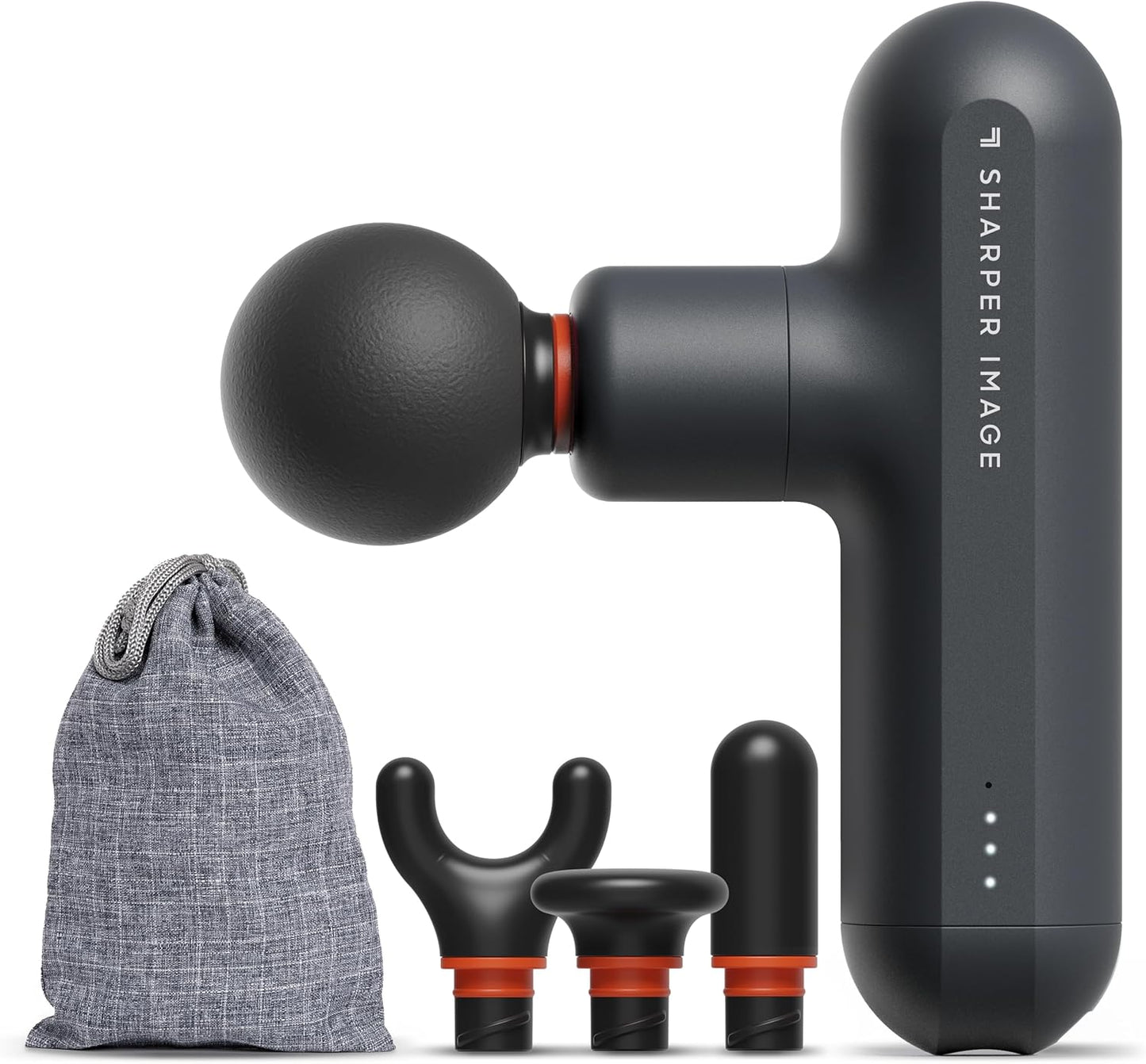 Deep Tissue Percussion Massage Gun, Powerboost Move Evo Hot & Cold Rechargeable Handheld Massager, 4 Adjustable Speeds, 5 Attachment Heads & Carrying Case, for Muscle Pain Relief, Blue