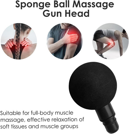 Fascia Gun Massage Head 20mm Diameter Muscle Head Accessory Deep Tissue Applicator for Buttocks (2.4in Big Ball Heads)