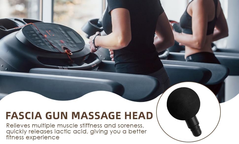 Fascia Gun Massage Head 20mm Diameter Muscle Head Accessory Deep Tissue Applicator for Buttocks (2.4in Big Ball Heads)