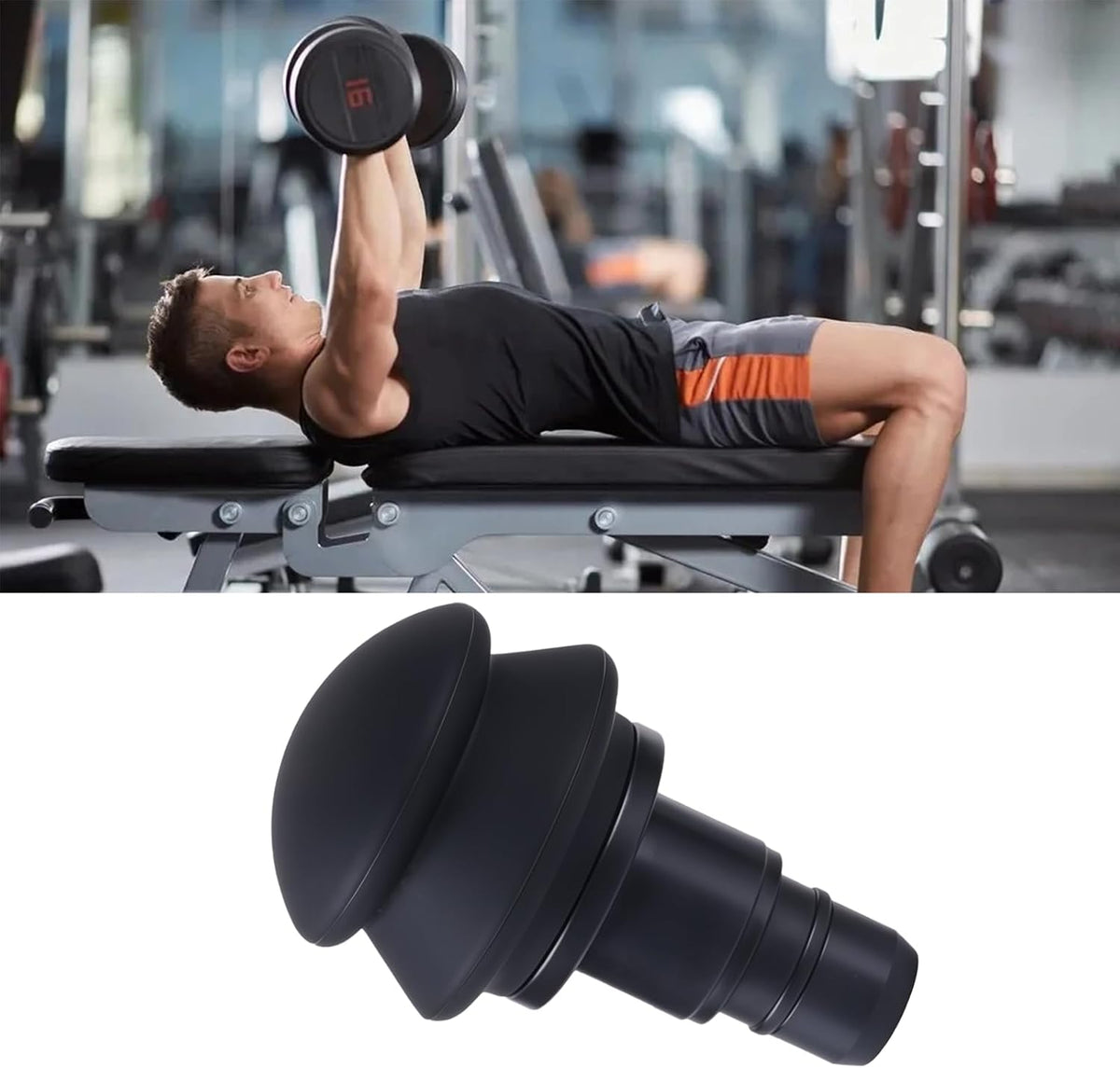 Fascia Gun Massage Head 20mm Diameter Muscle Head Accessory Deep Tissue Applicator for Buttocks (2.4in Big Ball Heads)
