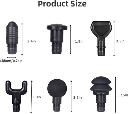 Fascia Gun Massage Head 20mm Diameter Muscle Head Accessory Deep Tissue Applicator for Buttocks (2.4in Big Ball Heads)