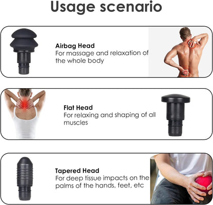 Fascia Gun Massage Head 20mm Diameter Muscle Head Accessory Deep Tissue Applicator for Buttocks (2.4in Big Ball Heads)
