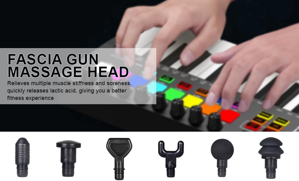 Fascia Gun Massage Head 20mm Diameter Muscle Head Accessory Deep Tissue Applicator for Buttocks (2.4in Big Ball Heads)