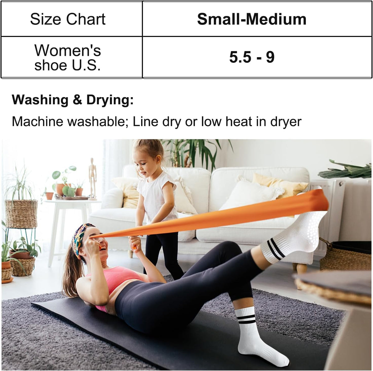 Pilates Socks for Women, Non Slip Grip Socks for Yoga, Barre, Hospital, Grippy Socks Womens Gifts, 4 Pairs