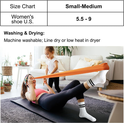 Pilates Socks for Women, Non Slip Grip Socks for Yoga, Barre, Hospital, Grippy Socks Womens Gifts, 4 Pairs