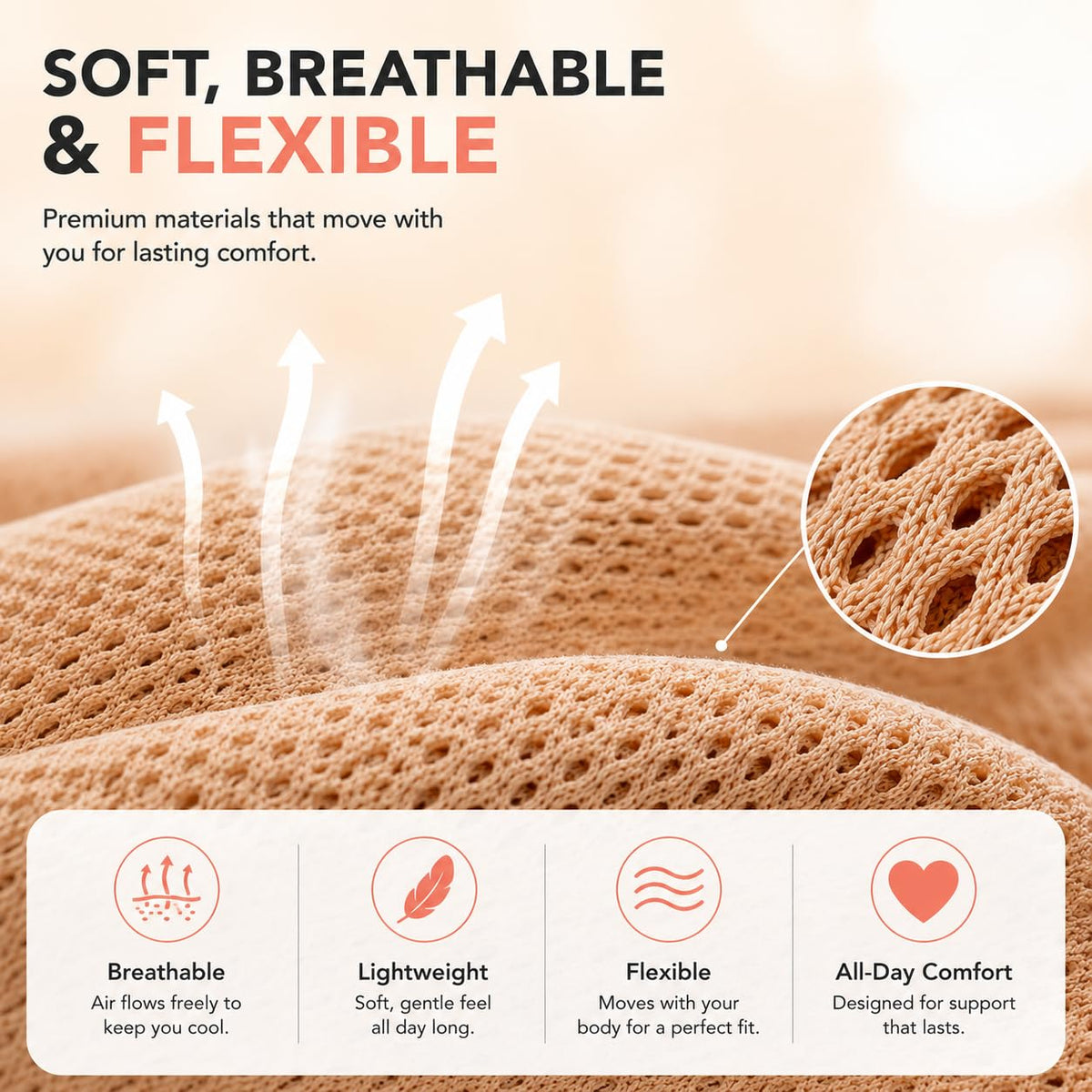 Maternity Belt Back Support - Adjustable Abdominal Binder for Pregnancy - Belly Band for Pelvic, Waist & Lower Back Comfort - Fits Up to 46 Inches - Beige
