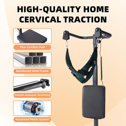Cervical Neck Traction Device, Home Neck Traction, Upgrade to Electric Dual Mode to Relieve NeckPain, NeckStretcher Suitable for Cervical Problems, Intervertebral Disc Degeneration