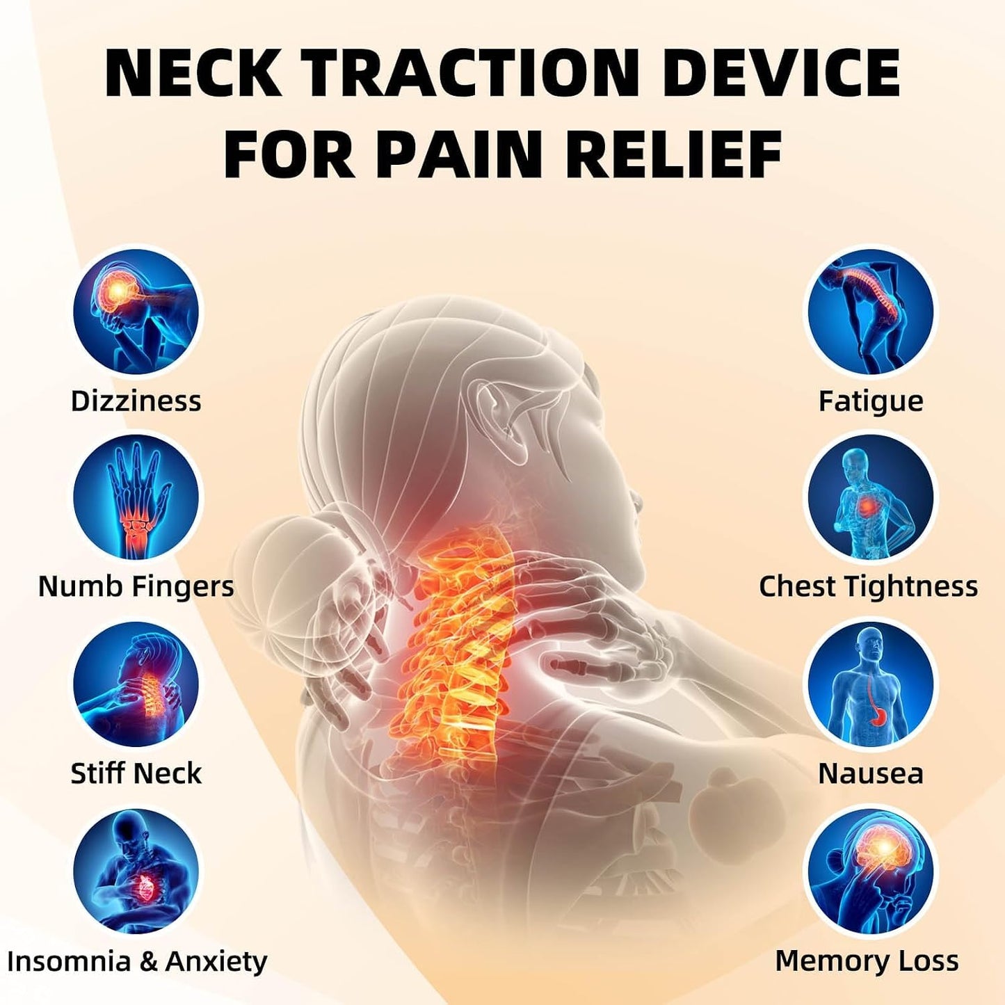 Cervical Neck Traction Device, Home Neck Traction, Upgrade to Electric Dual Mode to Relieve NeckPain, NeckStretcher Suitable for Cervical Problems, Intervertebral Disc Degeneration