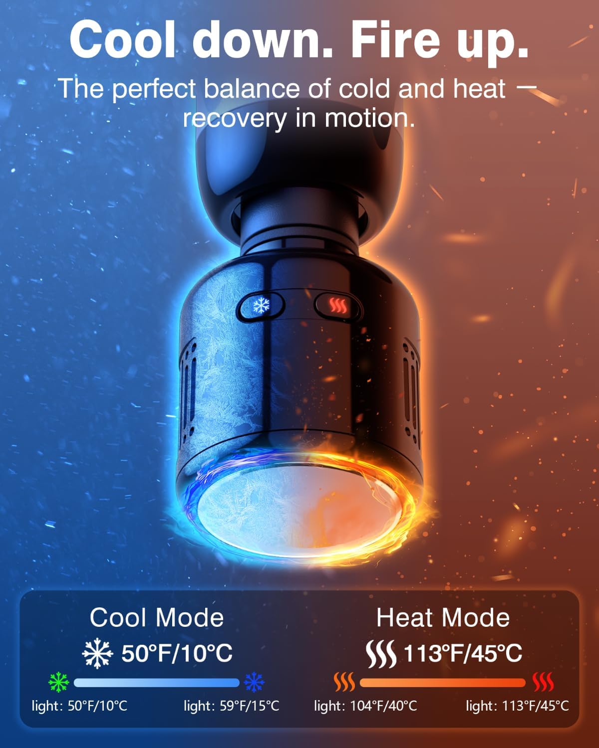 Mini Massage Gun with Heat and Cold Therapy for Muscle Recovery, Pocket-Sized Deep Tissue Massager, Portable Percussion Massage Gun for Pain Relief, Fathers Day Dad Gifts