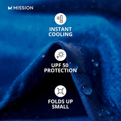Max Plus Cooling Towel- Soft, Durable Microfiber - Cools Up to 3 Hours - UPF 50 Sun Protection - Machine Washable