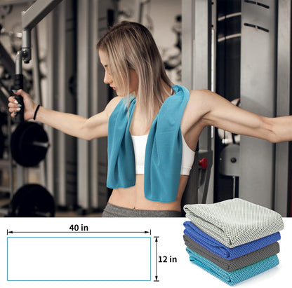 4-Pack Cooling Towels (40"x 12"), Cooling Neck Wraps, Ice Towel