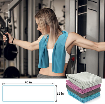 4-Pack Cooling Towels (40"x 12"), Cooling Neck Wraps, Ice Towel