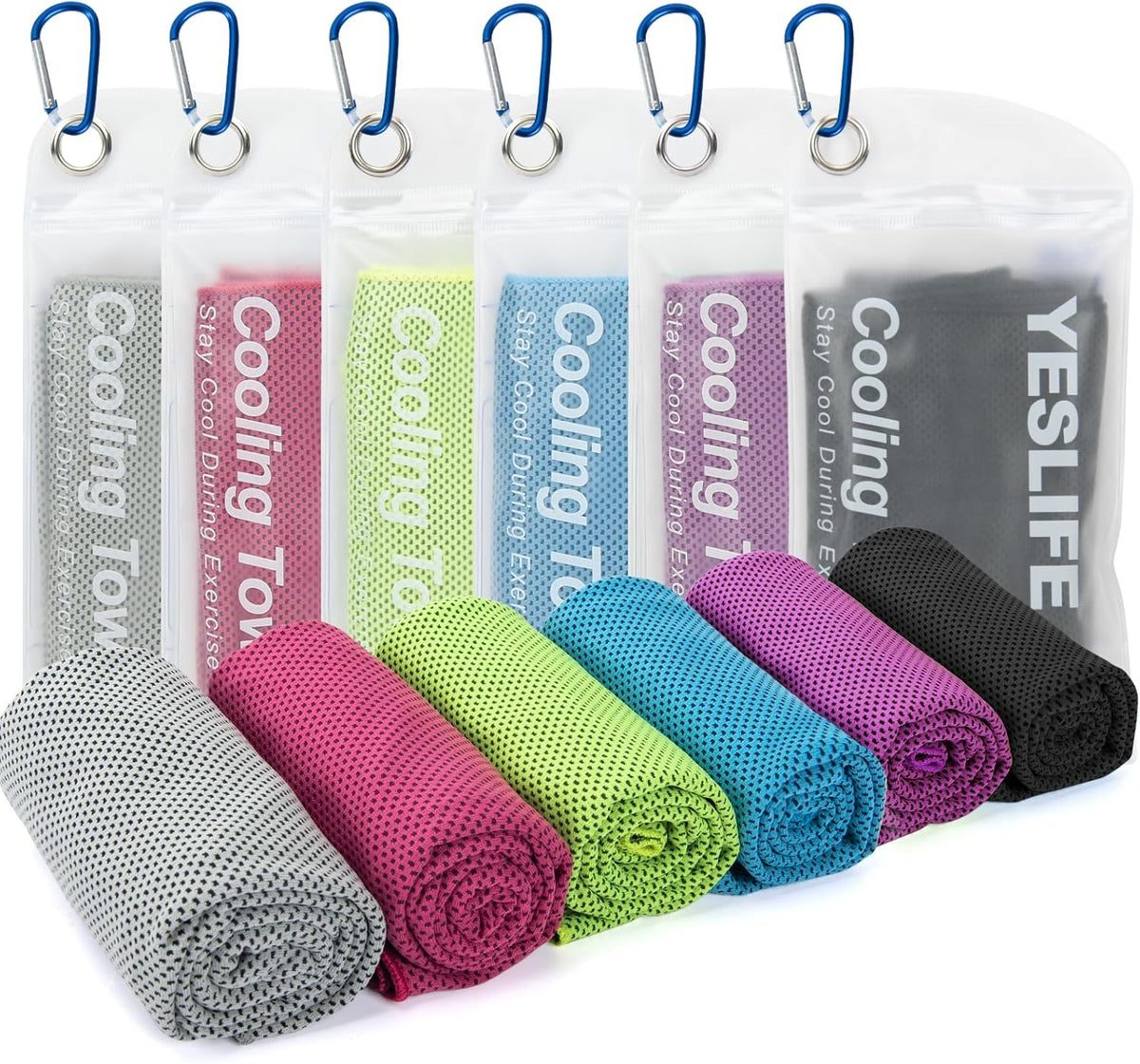 4-Pack Cooling Towels (40"x 12"), Cooling Neck Wraps, Ice Towel