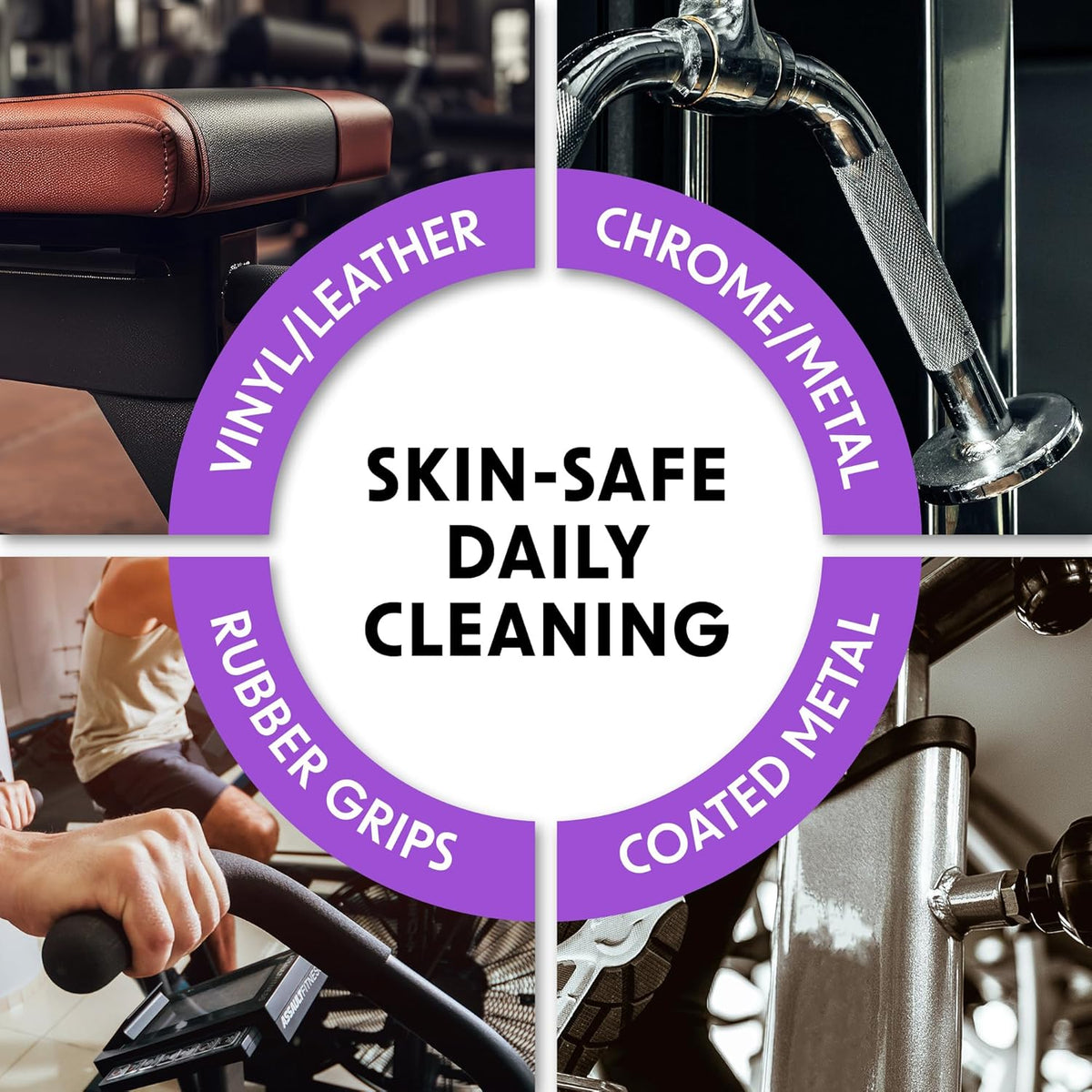 Gym Wipes - Natural Fitness Equipment Wipes, EWG Verified, Plant-Based Cloth with Lavender & Vinegar, All-Purpose Cleaner - Safe on Peloton Bikes & Yoga Mats, 400 Count