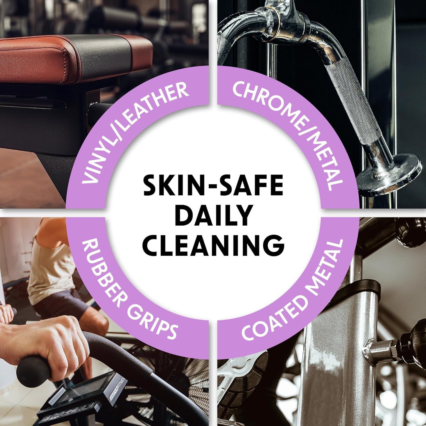 Gym Wipes - Natural Fitness Equipment Wipes, EWG Verified, Plant-Based Cloth with Lavender & Vinegar, All-Purpose Cleaner - Safe on Peloton Bikes & Yoga Mats, 400 Count