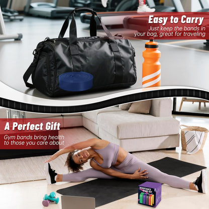 Pull Up Assistance Bands, 5-Level Resistance Bands for Working Out, Pull Up Bands for Men & Women, Exercise Bands for Full-Body Training, Fitness, Physical Therapy, Stretch Workout Bands at Home, Gym