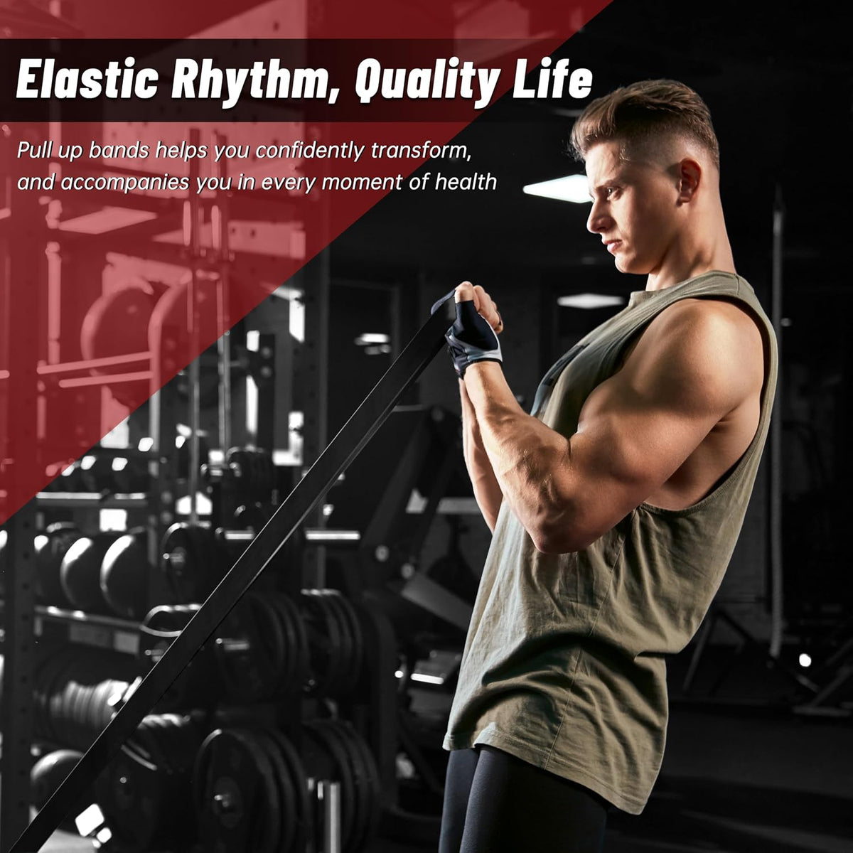Pull Up Assistance Bands, 5-Level Resistance Bands for Working Out, Pull Up Bands for Men & Women, Exercise Bands for Full-Body Training, Fitness, Physical Therapy, Stretch Workout Bands at Home, Gym