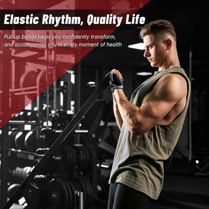 Pull Up Assistance Bands, 5-Level Resistance Bands for Working Out, Pull Up Bands for Men & Women, Exercise Bands for Full-Body Training, Fitness, Physical Therapy, Stretch Workout Bands at Home, Gym