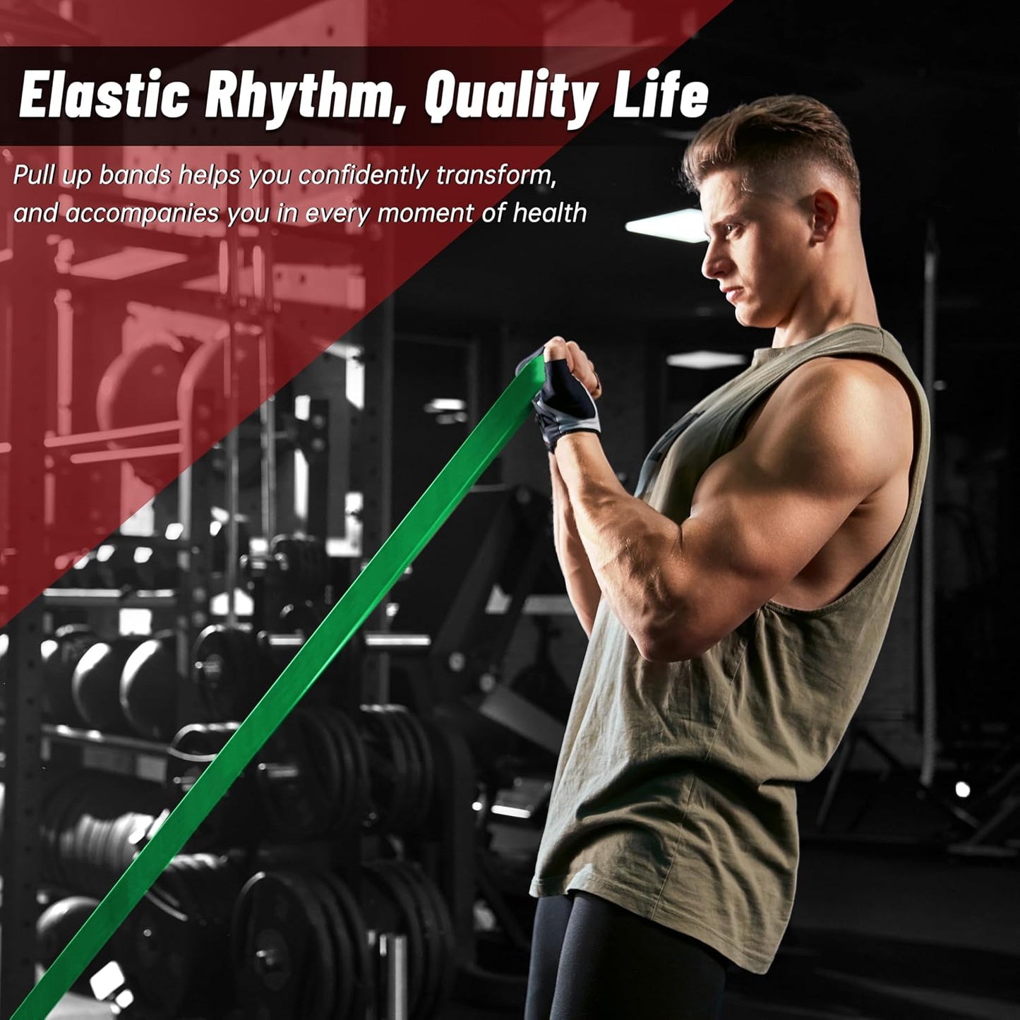 Pull Up Assistance Bands, 5-Level Resistance Bands for Working Out, Pull Up Bands for Men & Women, Exercise Bands for Full-Body Training, Fitness, Physical Therapy, Stretch Workout Bands at Home, Gym