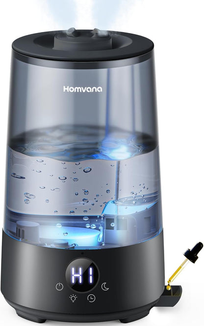 3.6L Top-Fill Cool Mist Humidifiers for Bedroom, Large Room(Grey)