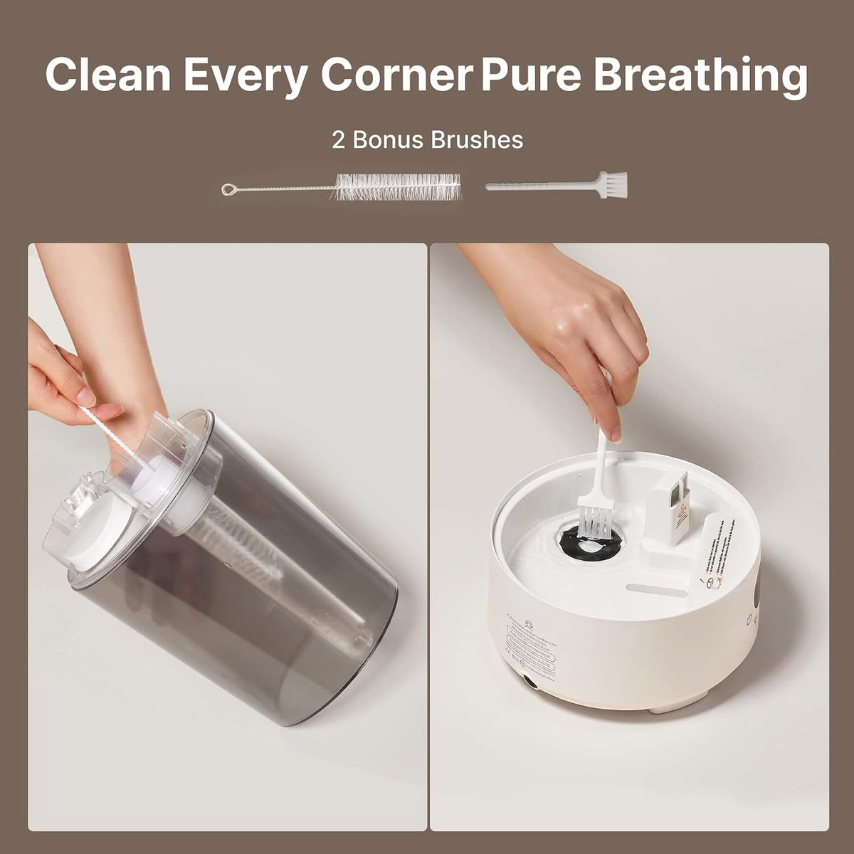 3.6L Top-Fill Cool Mist Humidifiers for Bedroom, Large Room(Grey)