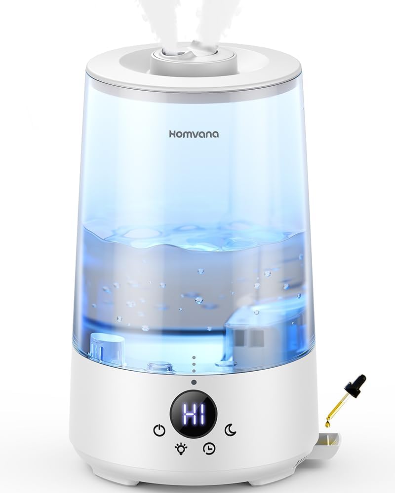 3.6L Top-Fill Cool Mist Humidifiers for Bedroom, Large Room(Grey)