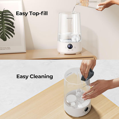 3.6L Top-Fill Cool Mist Humidifiers for Bedroom, Large Room(Grey)