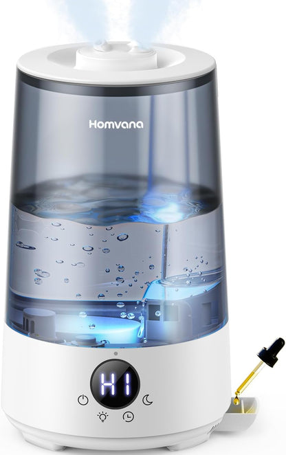 3.6L Top-Fill Cool Mist Humidifiers for Bedroom, Large Room(Grey)