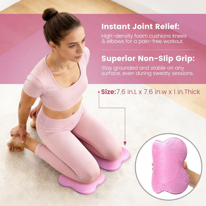 Foldable Yoga Mat and Blocks Set for Women with 2 Pack Yoga Blocks and Strap,Thin Non Slip Pilates Mat with Bag, Home Workout Equipment Essentials Starter Kit for Beginners Full Body Toning
